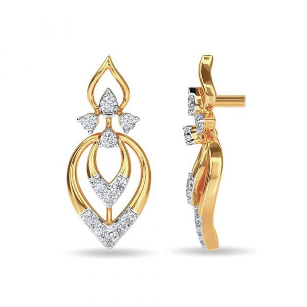 Diamond Stud Eulla Earring Rose Gold - Imagen 2